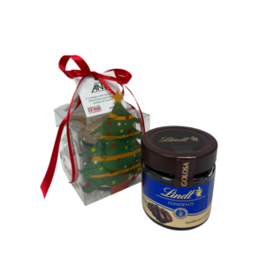 Spalmabile Lindt natalizio vasetto 200gr, Fondente/Nocciola