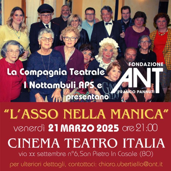 L' Asso Nella Manica | Venerdì 21 Marzo – h. 21.00 – Cinema Teatro Italia, San Pietro in Casale