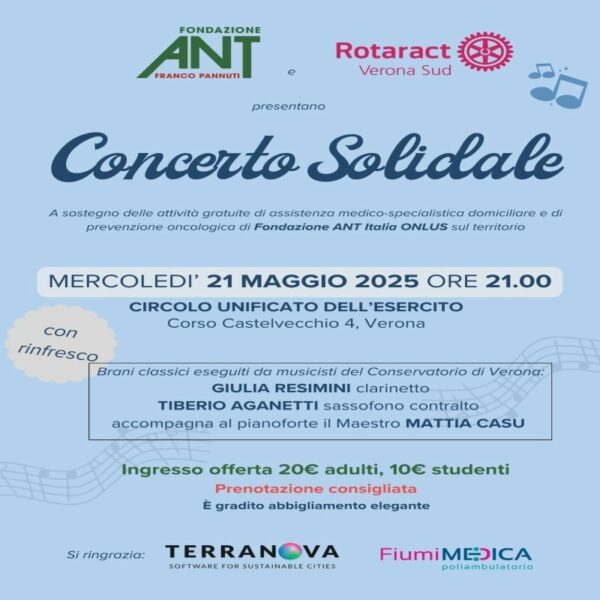 Concerto solidale 21 maggio biglietti